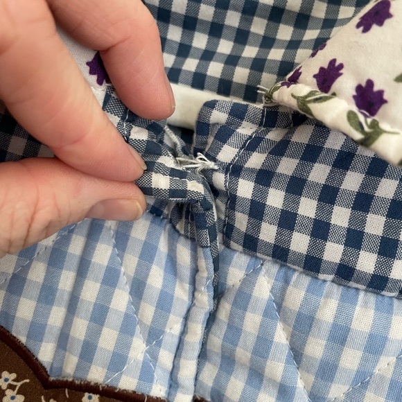 TEDDY FRESH Quilted Teddy Bear Jacket blue brown size medium - Picture 5 of 9